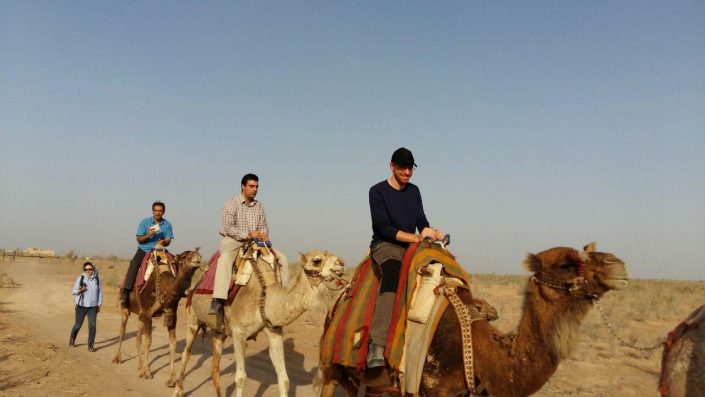camel riding in iran